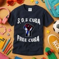 SOS Free Cuba Kids T-Shirt thumb 3