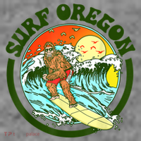 Surf Oregon! Surfing Bigfoot Funny Beach Sasquatch Surfer Shirt Toddler Hoodie thumb 2