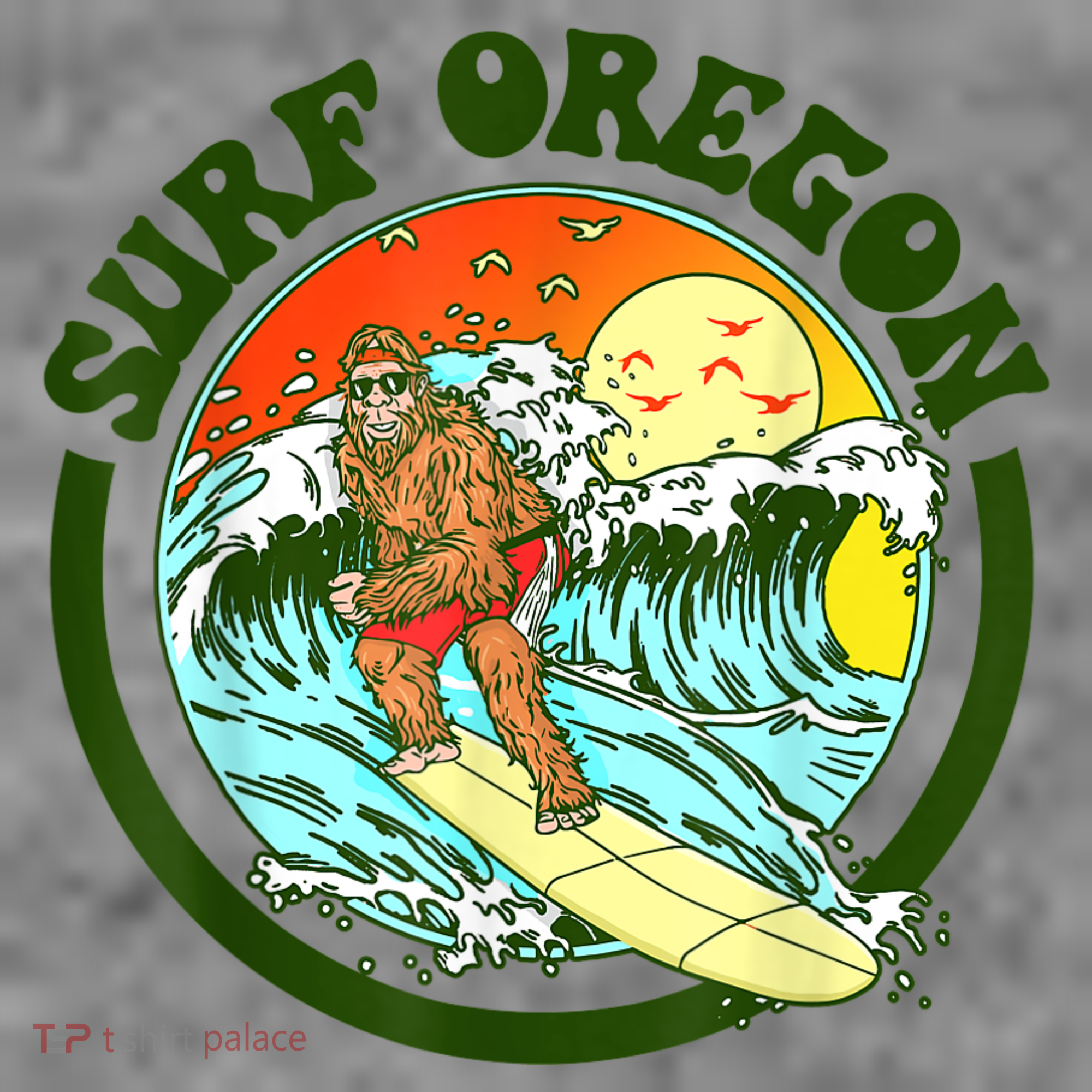 Surf Oregon! Surfing Bigfoot Funny Beach Sasquatch Surfer Shirt Toddler Hoodie