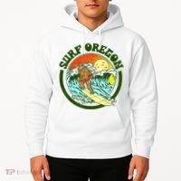 Surf Oregon! Surfing Bigfoot Funny Beach Sasquatch Surfer Shirt Hoodie thumb 2
