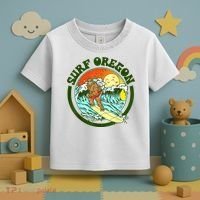 Surf Oregon! Surfing Bigfoot Funny Beach Sasquatch Surfer Shirt Toddler T-Shirt thumb 3