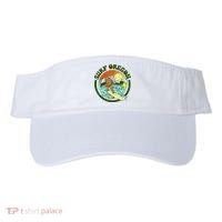 Surf Oregon! Surfing Bigfoot Funny Beach Sasquatch Surfer Shirt Visor thumb 0