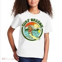 Surf Oregon! Surfing Bigfoot Funny Beach Sasquatch Surfer Shirt Kids T-Shirt thumb 2