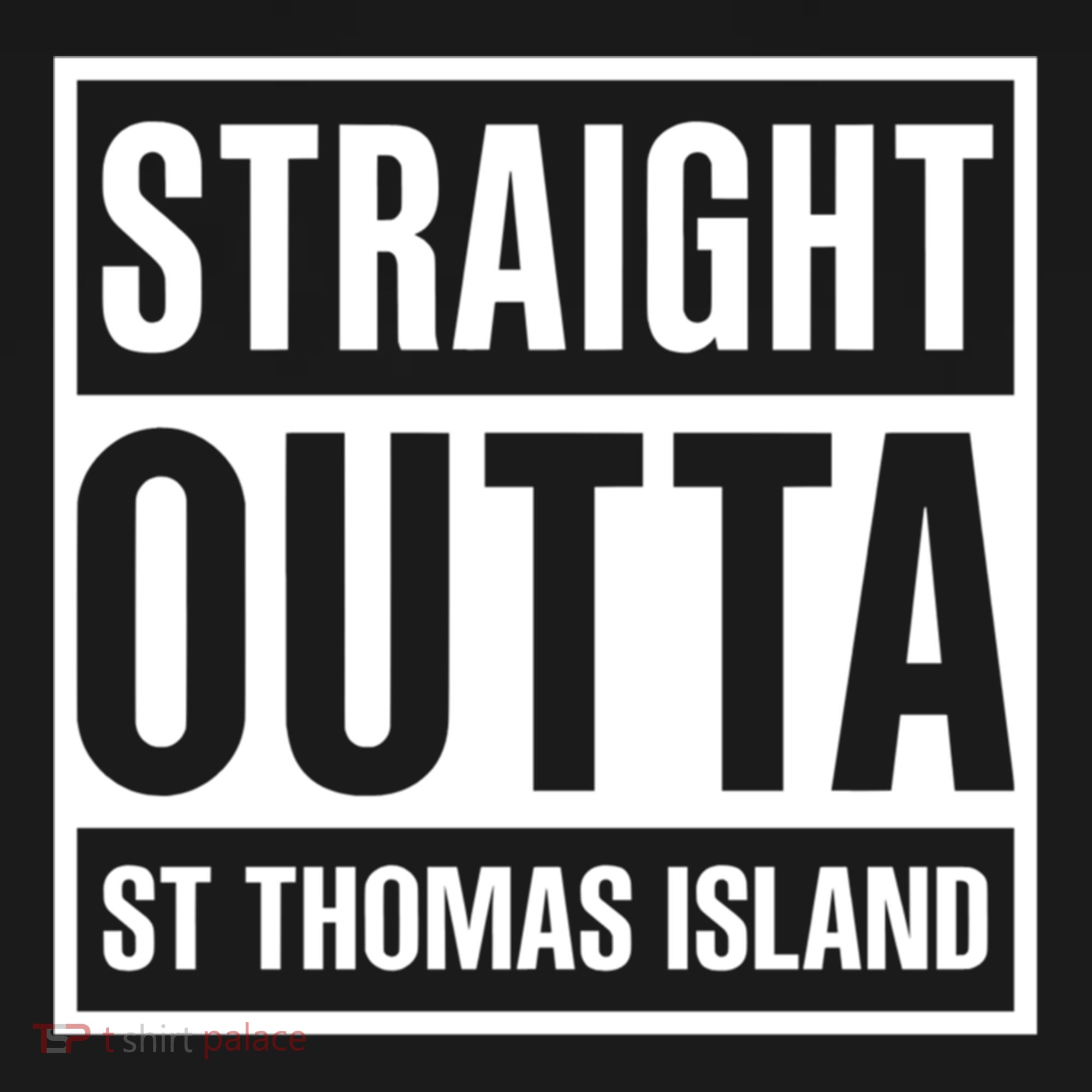Straight Outta St Thomas Usvi Holiday Matching Gift Pajama Set