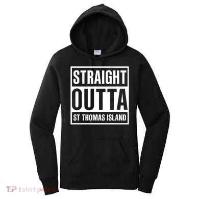 Straight Outta St Thomas Usvi Holiday Matching Gift Women's Hoodie