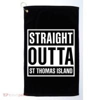 Straight Outta St Thomas Usvi Holiday Matching Gift Golf Towel thumb 0