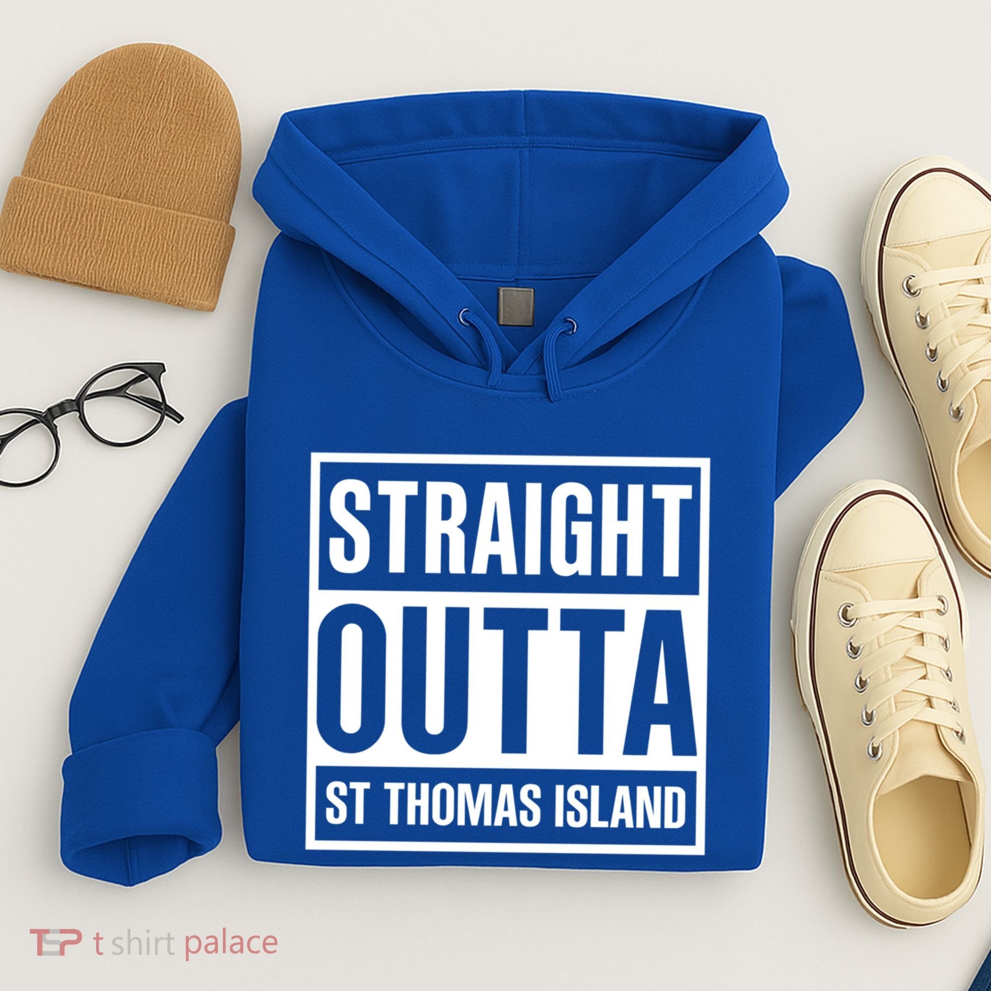 Straight Outta St Thomas Usvi Holiday Matching Gift Hoodie