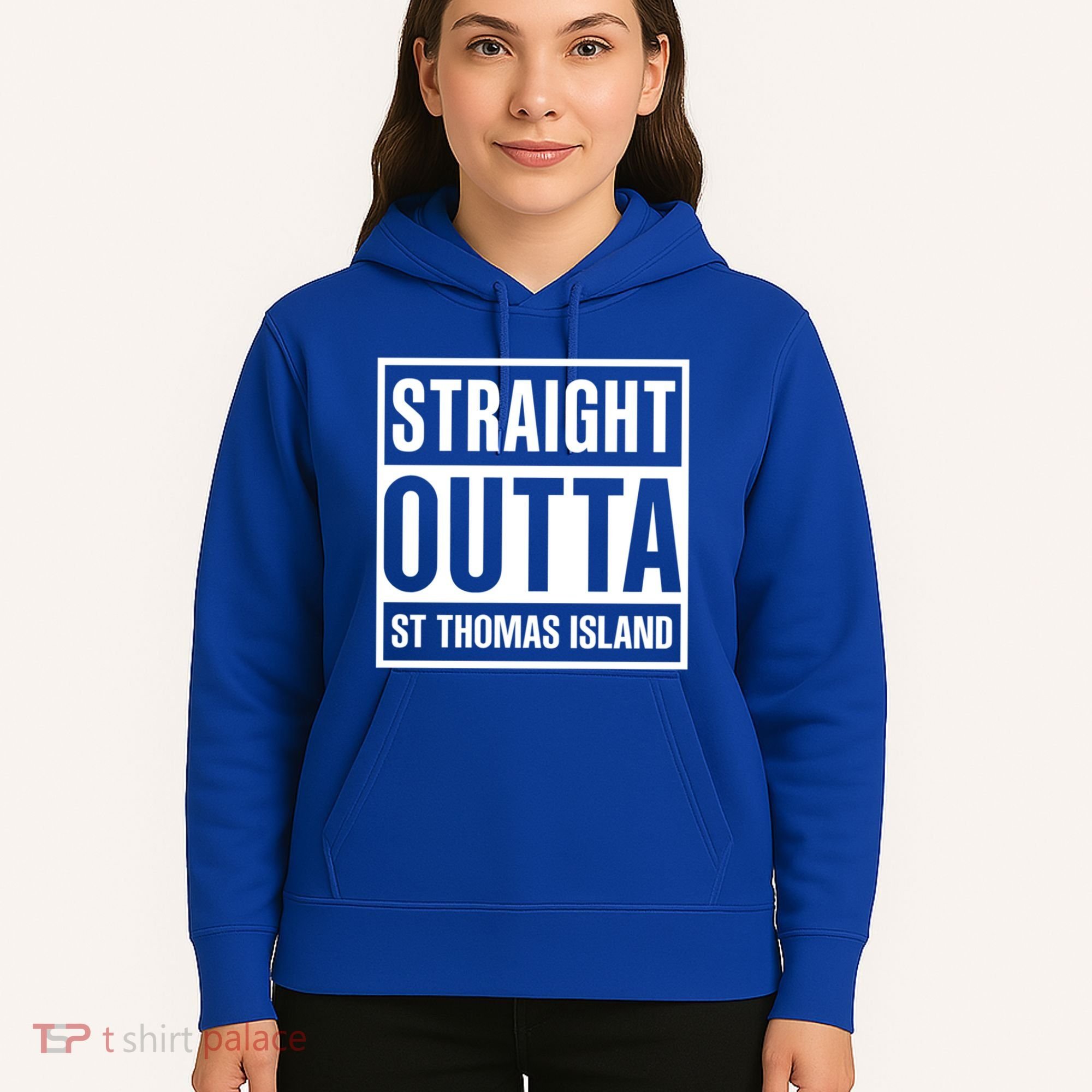 Straight Outta St Thomas Usvi Holiday Matching Gift Hoodie