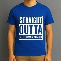 Straight Outta St Thomas Usvi Holiday Matching Gift T-Shirt thumb 3