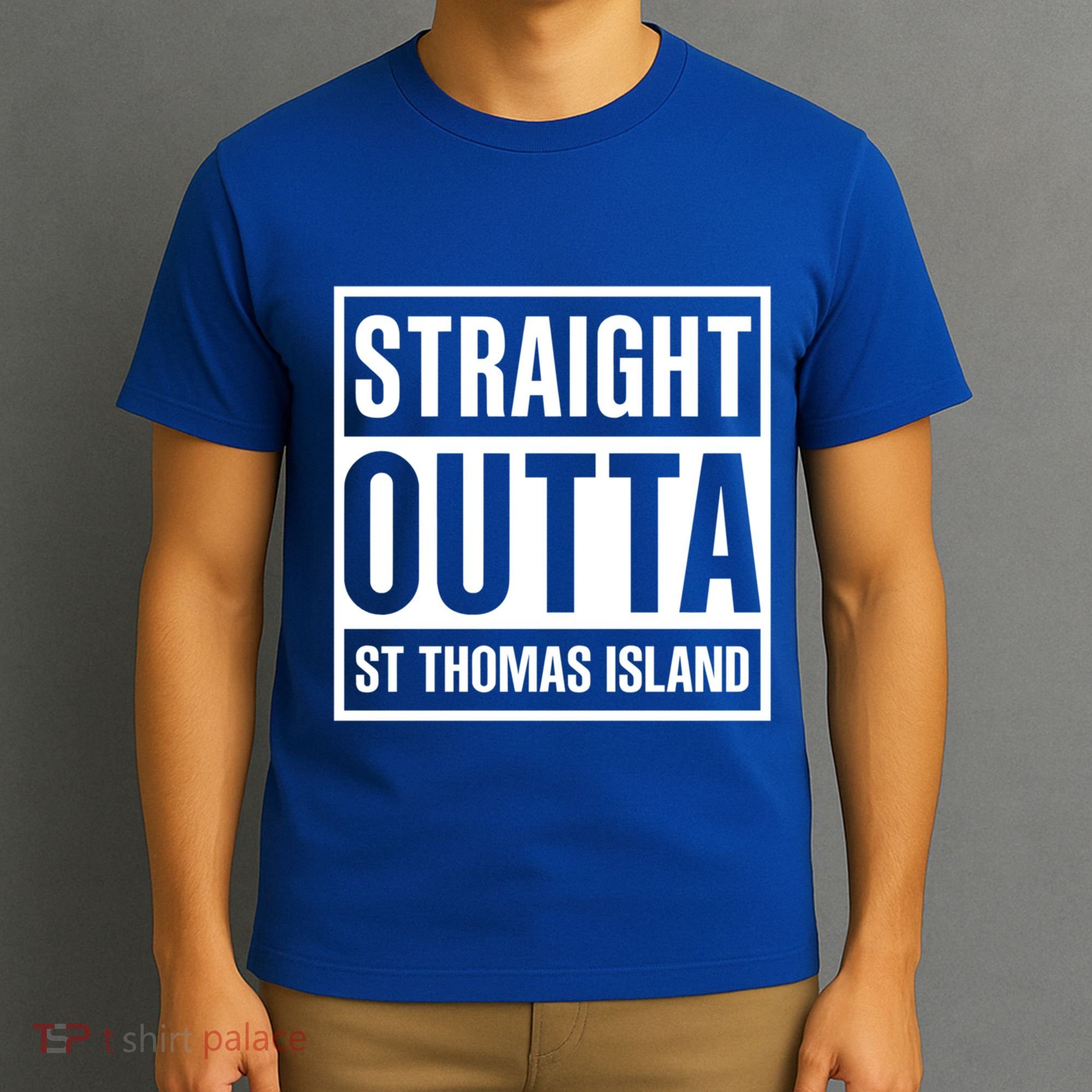 Straight Outta St Thomas Usvi Holiday Matching Gift T-Shirt