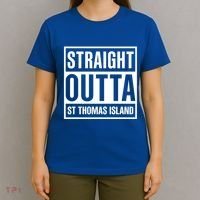 Straight Outta St Thomas Usvi Holiday Matching Gift T-Shirt thumb 4
