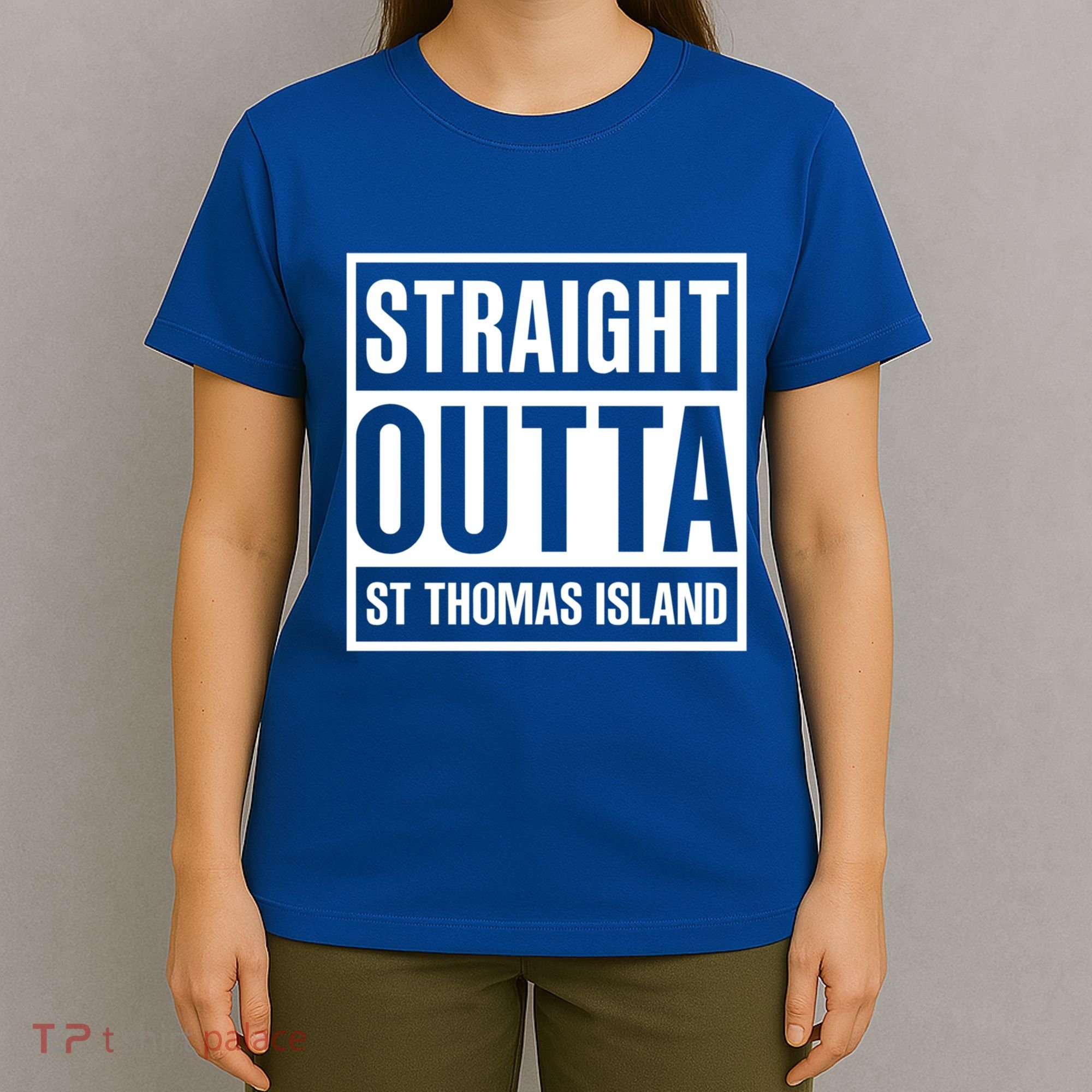 Straight Outta St Thomas Usvi Holiday Matching Gift T-Shirt
