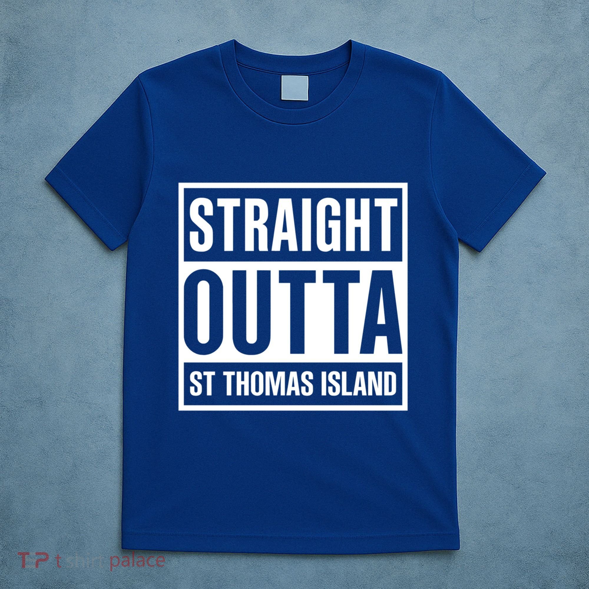 Straight Outta St Thomas Usvi Holiday Matching Gift T-Shirt