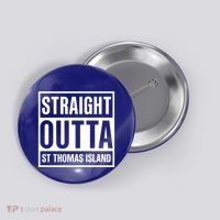Straight Outta St Thomas Usvi Holiday Matching Gift Button thumb 0