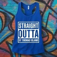 Straight Outta St Thomas Usvi Holiday Matching Gift Women's Tank Top thumb 3