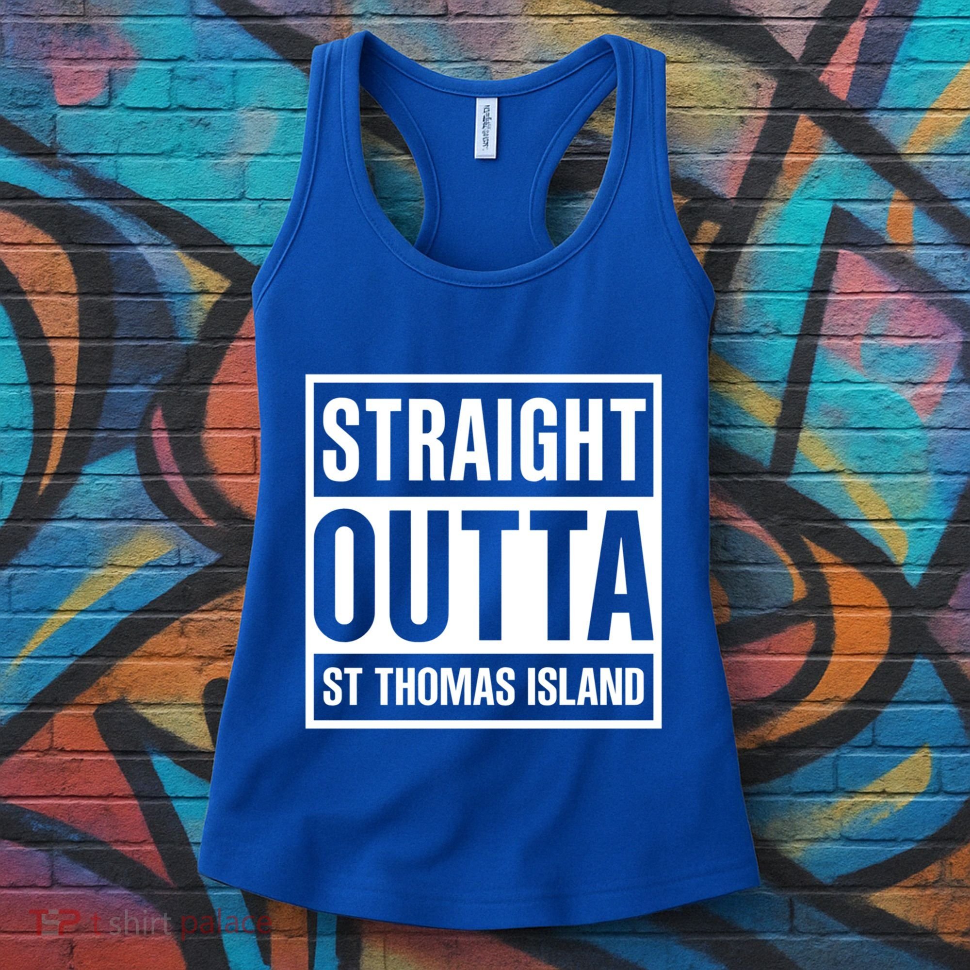 Straight Outta St Thomas Usvi Holiday Matching Gift Women's Tank Top