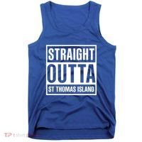 Straight Outta St Thomas Usvi Holiday Matching Gift Tank Top thumb 0