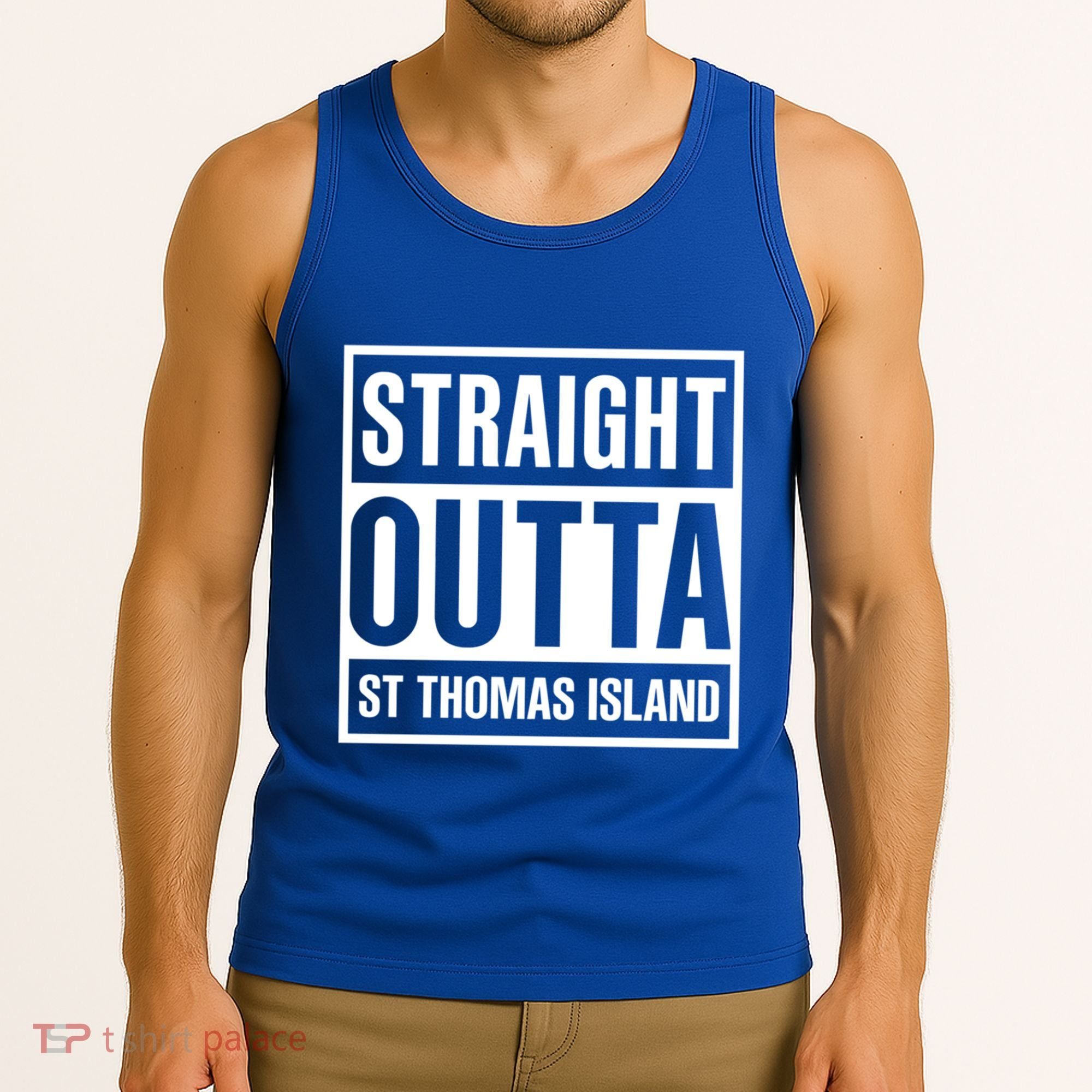 Straight Outta St Thomas Usvi Holiday Matching Gift Tank Top