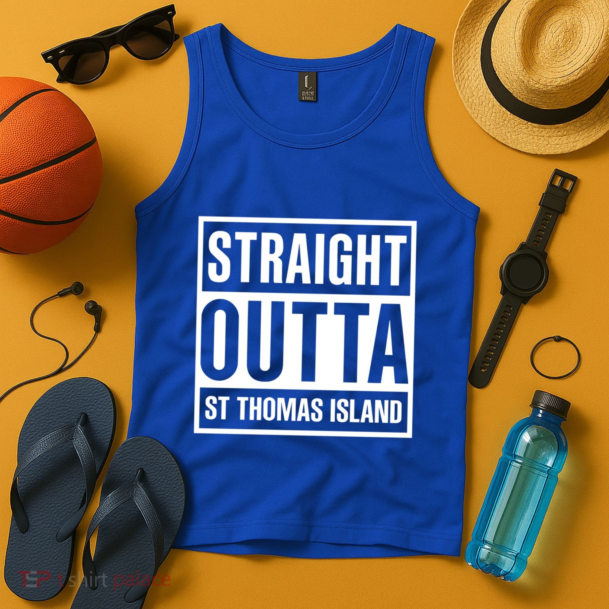 Straight Outta St Thomas Usvi Holiday Matching Gift Tank Top