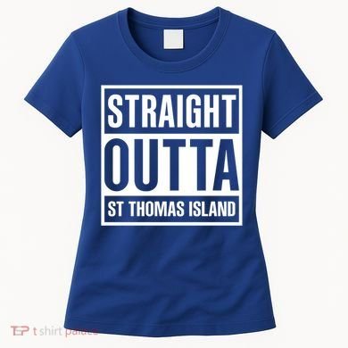 Straight Outta St Thomas Usvi Holiday Matching Gift Women's T-Shirt