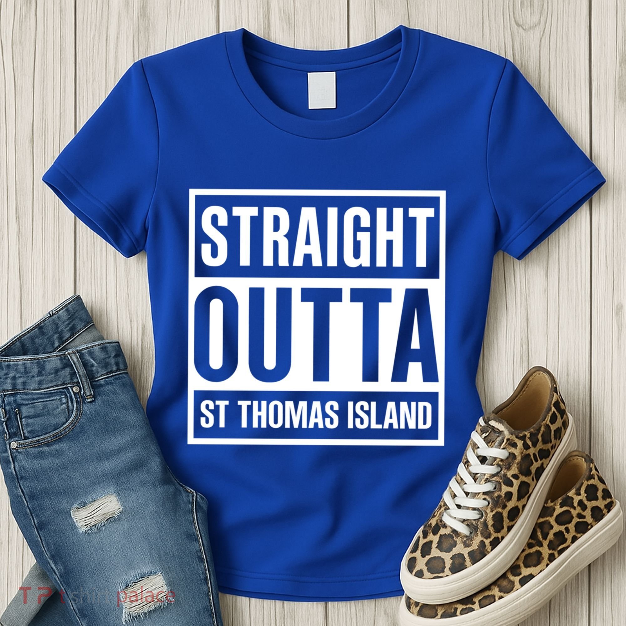 Straight Outta St Thomas Usvi Holiday Matching Gift Women's T-Shirt