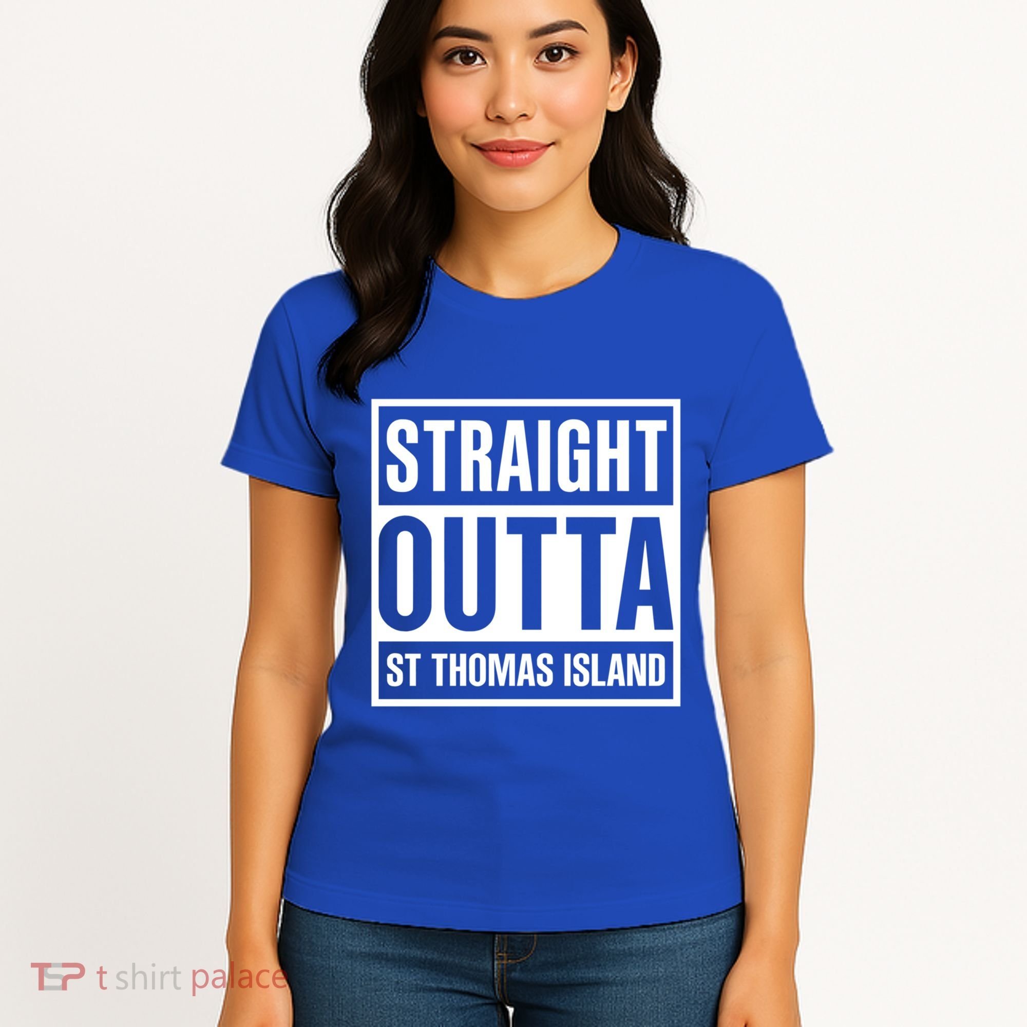 Straight Outta St Thomas Usvi Holiday Matching Gift Women's T-Shirt