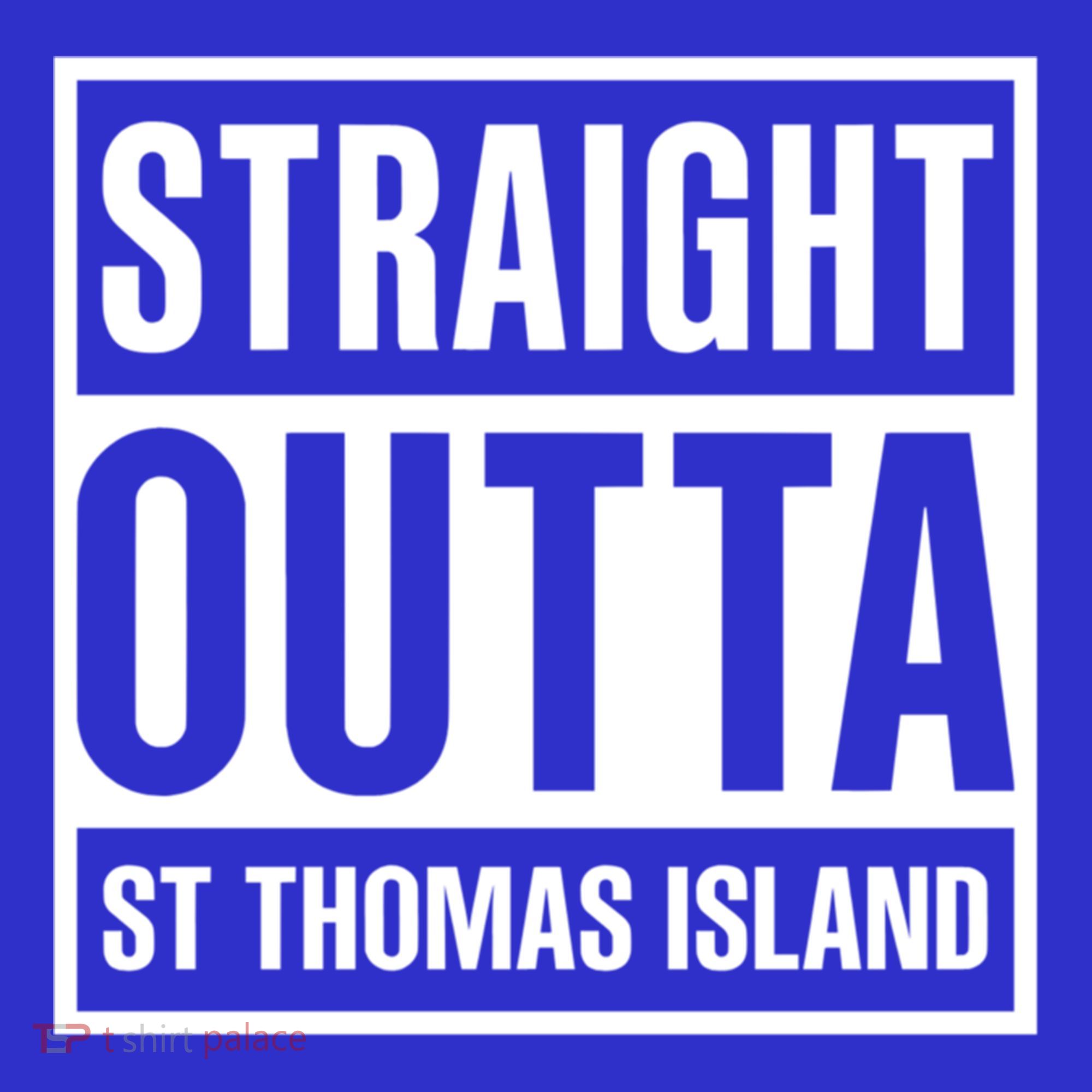 Straight Outta St Thomas Usvi Holiday Matching Gift Women's T-Shirt