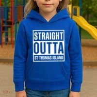 Straight Outta St Thomas Usvi Holiday Matching Gift Kids Hoodie thumb 3