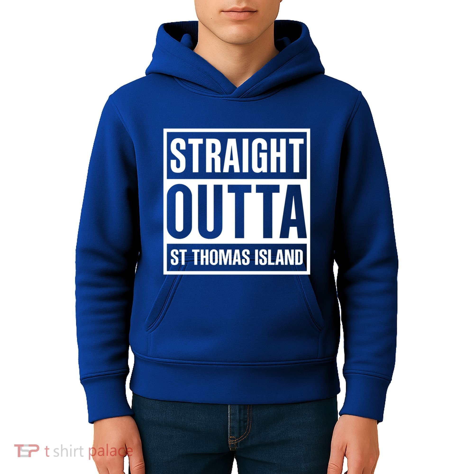 Straight Outta St Thomas Usvi Holiday Matching Gift Kids Hoodie