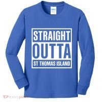 Straight Outta St Thomas Usvi Holiday Matching Gift Kids Long Sleeve Shirt thumb 0