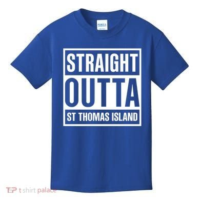 Straight Outta St Thomas Usvi Holiday Matching Gift Kids T-Shirt
