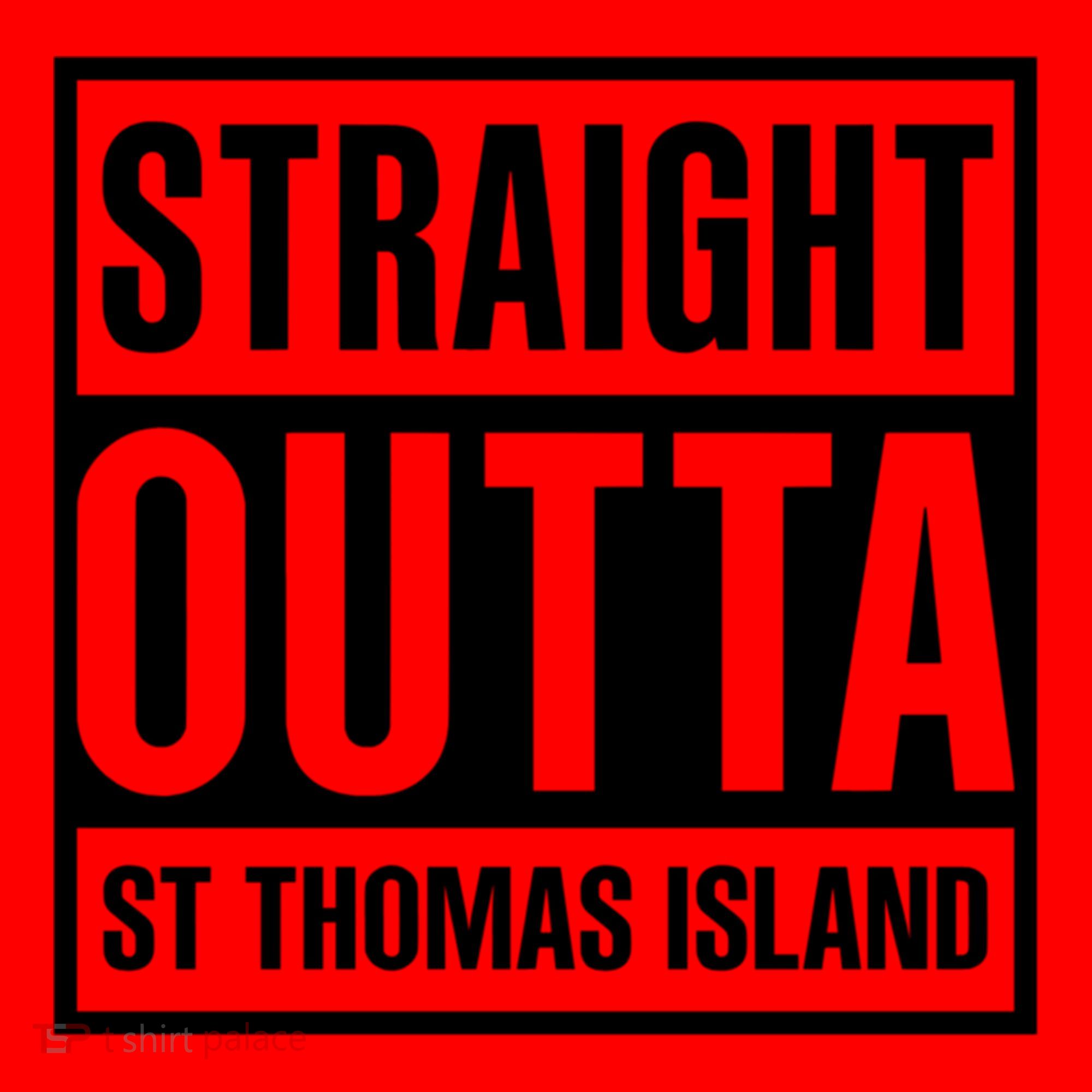 Straight Outta St Thomas Usvi Holiday Matching Gift Santa Hat