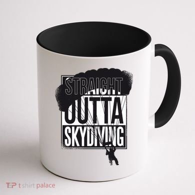 Straight Outta Skydiving Coffee Mug back