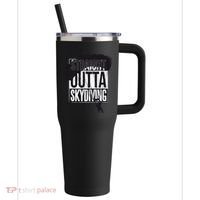 Straight Outta Skydiving 40oz Vacuum Insulated Stainless Steel Travel Tumbler thumb 0