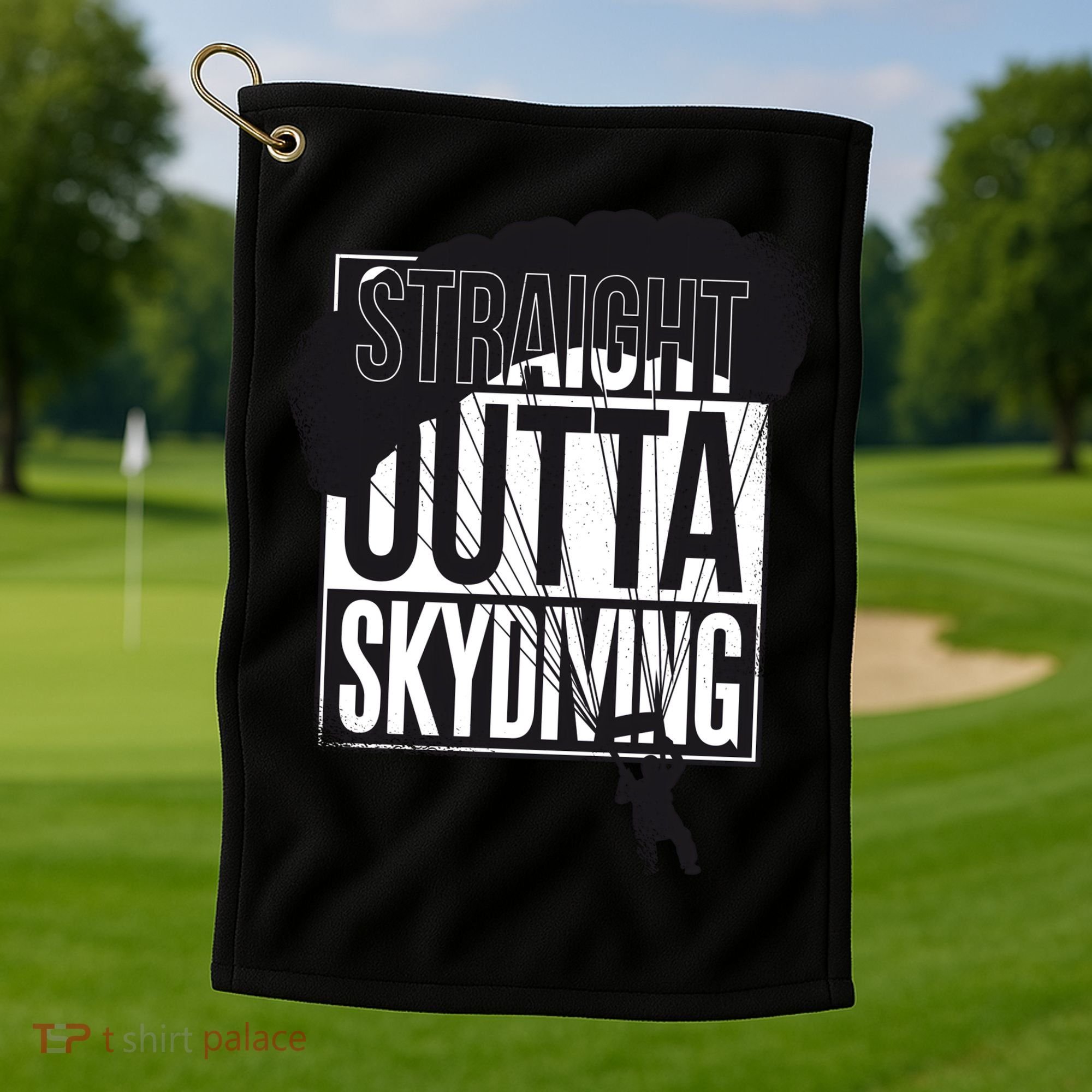 Straight Outta Skydiving Golf Towel
