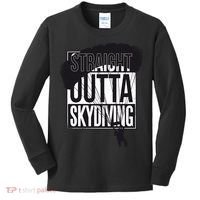 Straight Outta Skydiving Kids Long Sleeve Shirt thumb 0