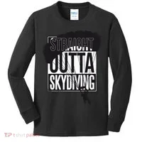 Straight Outta Skydiving Kids Long Sleeve Shirt thumb 0