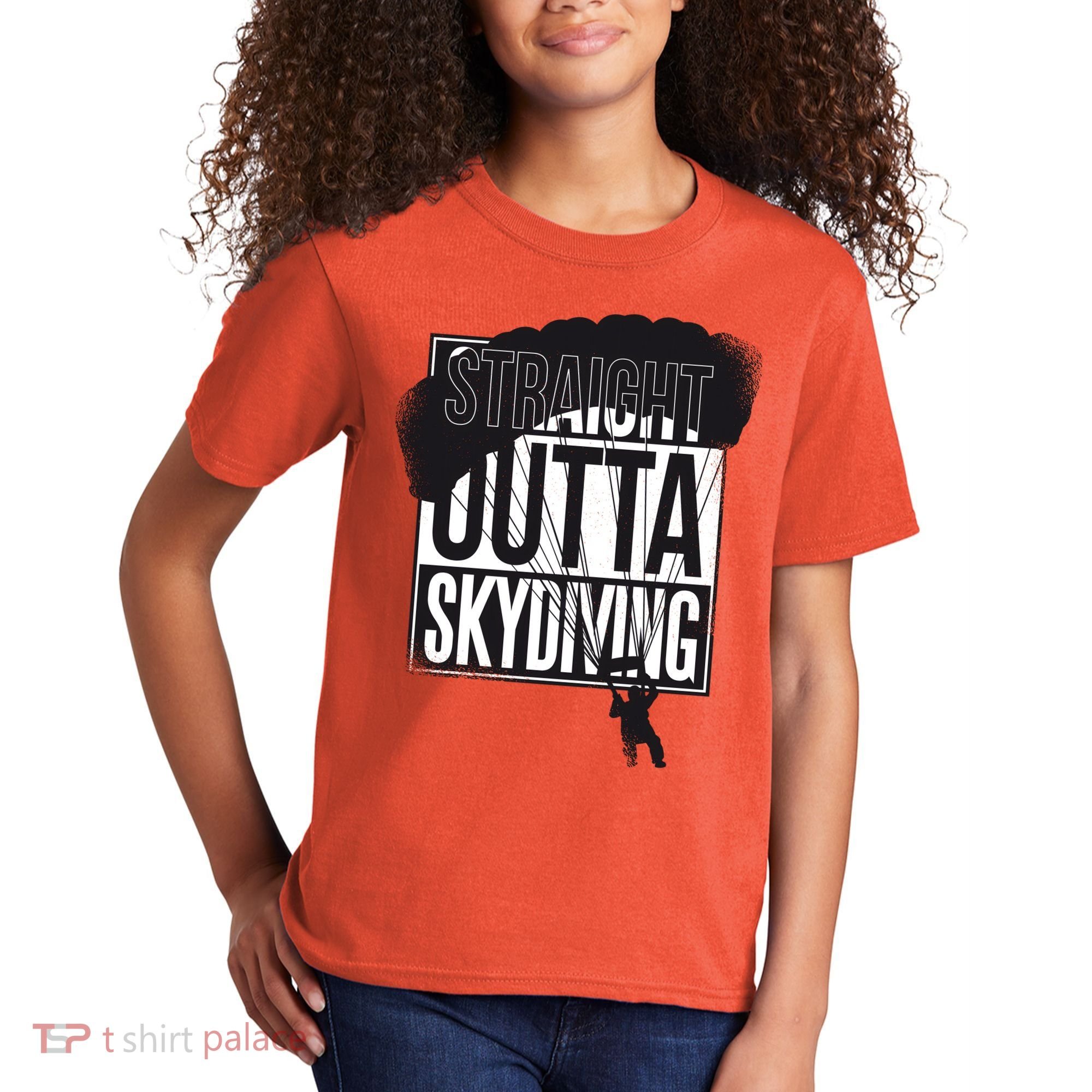 Straight Outta Skydiving Kids T-Shirt