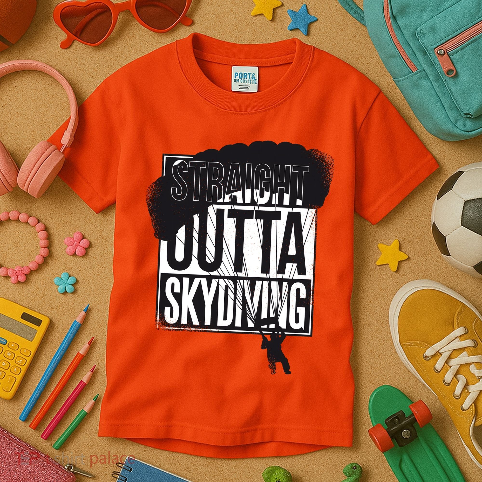 Straight Outta Skydiving Kids T-Shirt