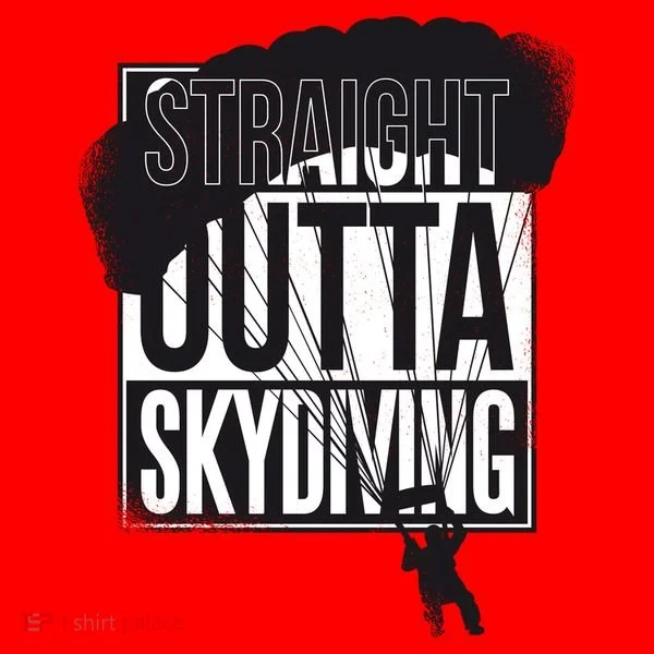 Straight Outta Skydiving Santa Hat