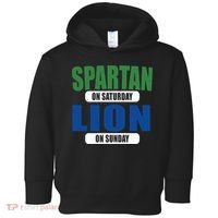 Spartan On Saturday Lion On Sunday Toddler Hoodie thumb 0
