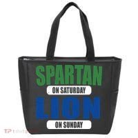 Spartan On Saturday Lion On Sunday Tote Bag thumb 0