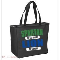Spartan On Saturday Lion On Sunday Tote Bag thumb 2