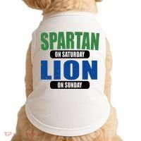 Spartan On Saturday Lion On Sunday Doggie Tank thumb 0