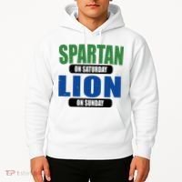 Spartan On Saturday Lion On Sunday Hoodie thumb 2
