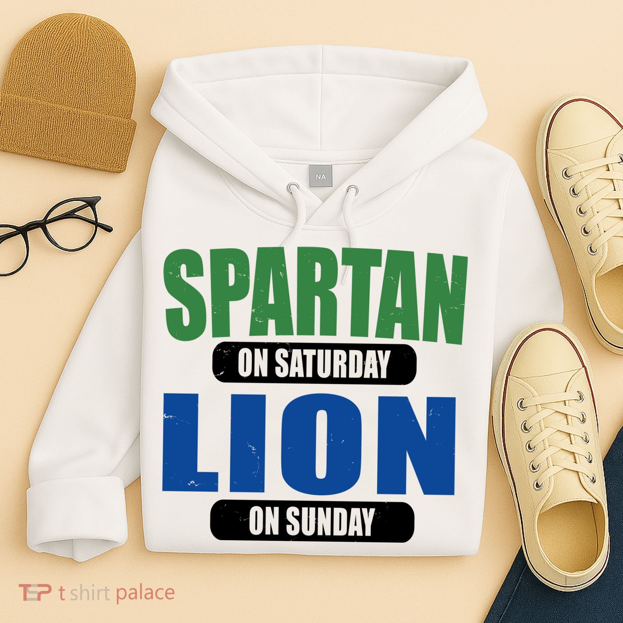 Spartan On Saturday Lion On Sunday Hoodie
