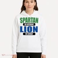 Spartan On Saturday Lion On Sunday Hoodie thumb 5