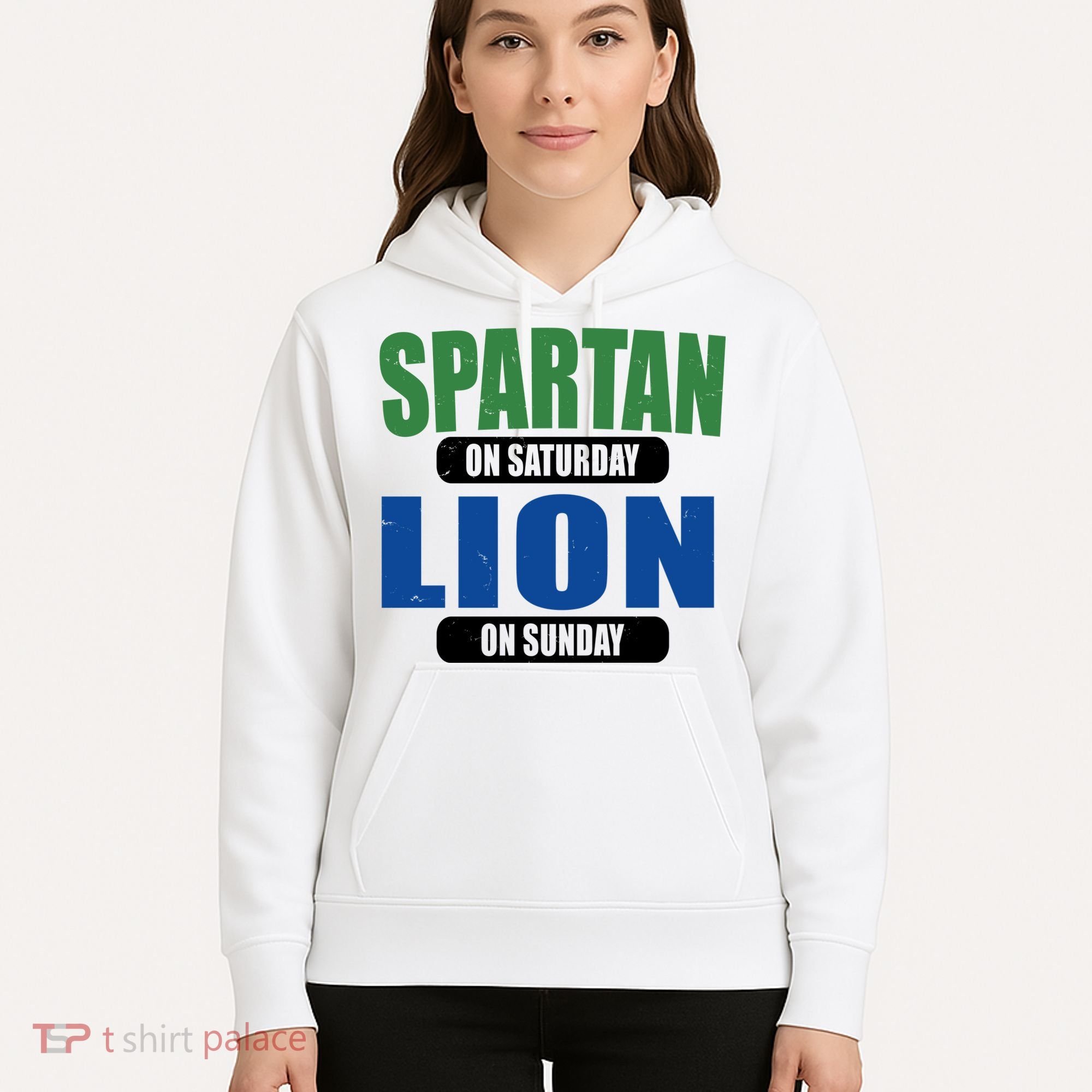 Spartan On Saturday Lion On Sunday Hoodie