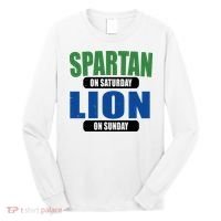 Spartan On Saturday Lion On Sunday Long Sleeve Shirt thumb 0