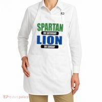 Spartan On Saturday Lion On Sunday Apron thumb 2